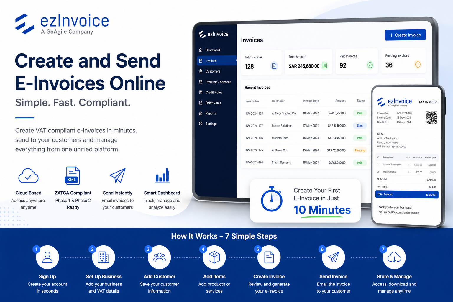 Online Invoicing in Saudi Arabia: How to Create and Send an E-Invoice